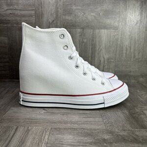 Converse CTAS Women's  size 10 White Canvas Wedge Shoes